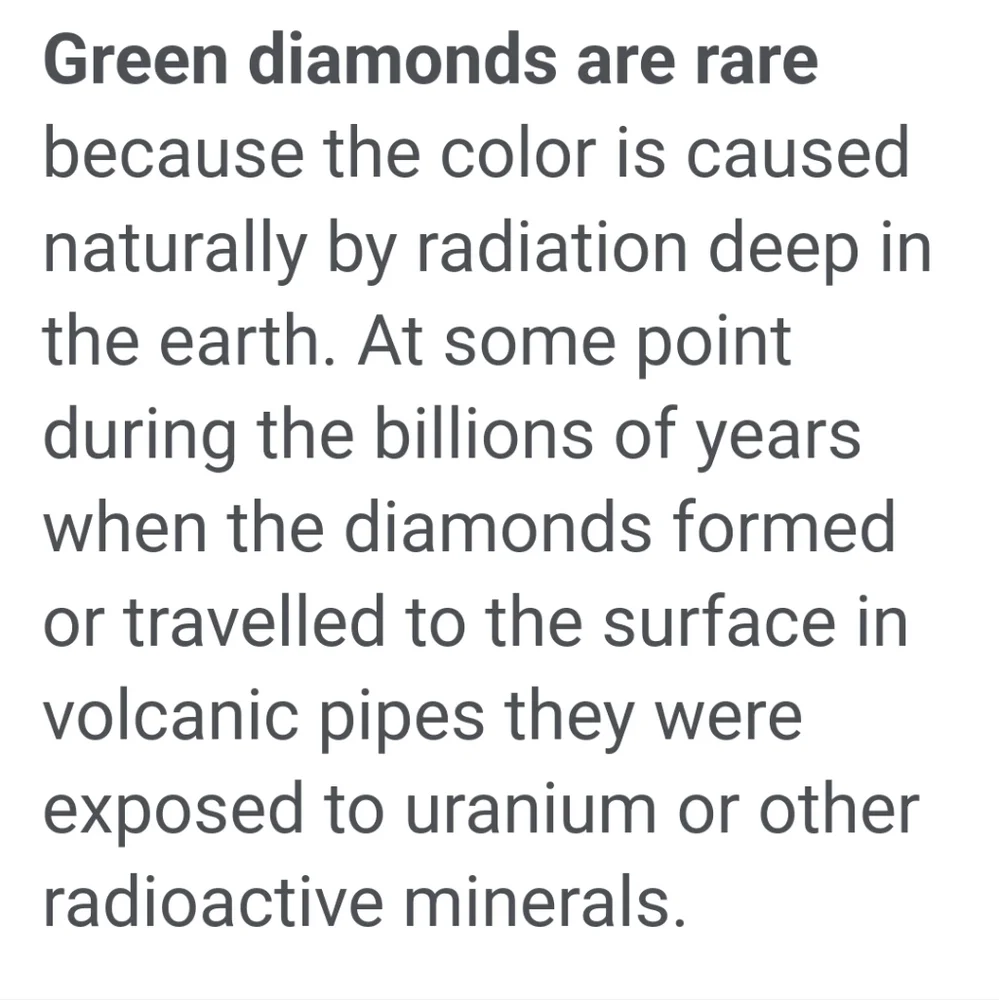 Diamond Rare Fancy Green Genuine Diamond  Ring